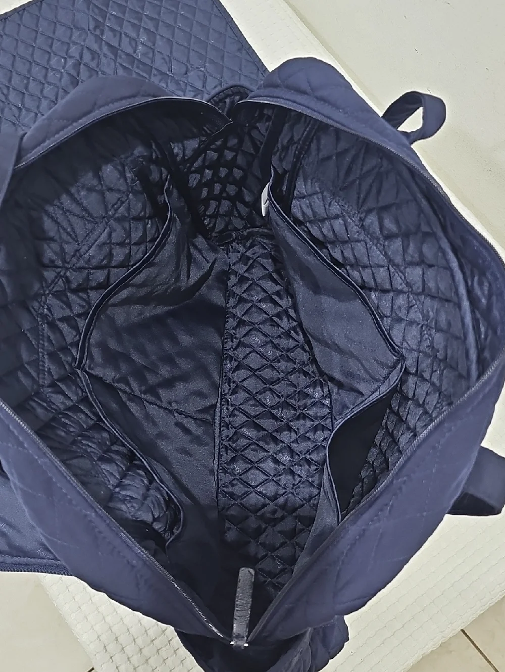 Vera Bradley Black Quilted On the Stroll Tote Bag Diaper Bag